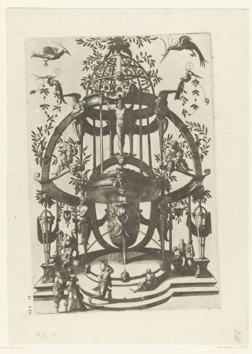 Half-Niche with a Fountain in the Form of a Vase