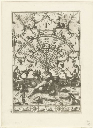 Flat Decoration: River God with a Cornucopia