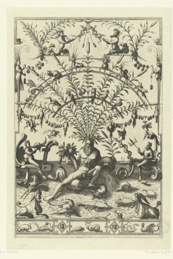 Flat Decoration: Frieze with Animals and a River God