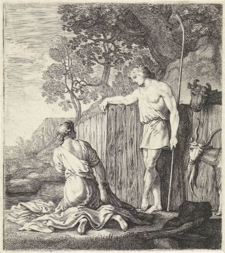 Washerwoman and Shepherd by a Stream