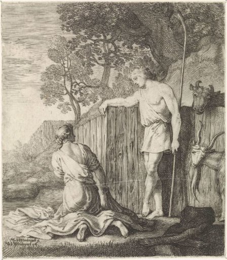 Washerwoman and Shepherd by a Stream