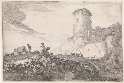 Landscape with a round tower