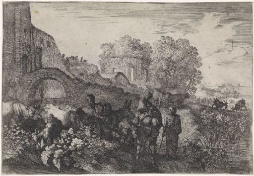 Landscape with travellers