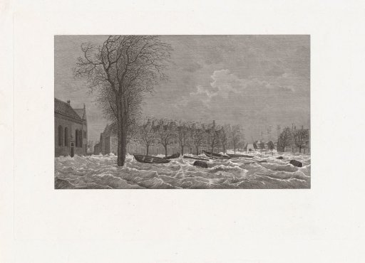 Flood at the Kerkstraat, Steen Beer and Dock in Vlissingen, 1808