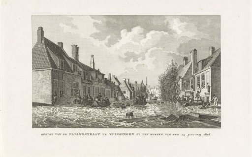 Flood in the Palingstraat in Vlissingen, 1808