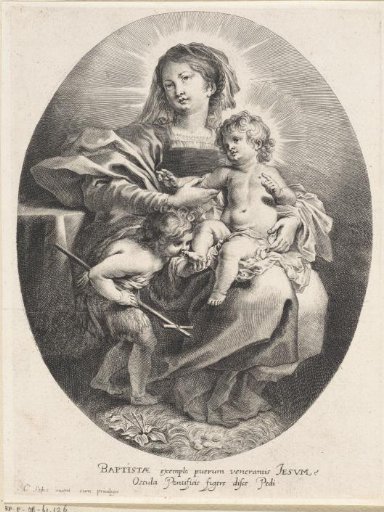 Seated Mary with Child Jesus and John the Baptist