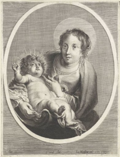 Mary with Child Jesus, in oval
