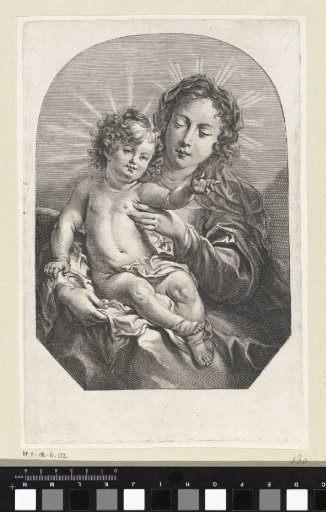 Mary with Child Jesus with outstretched arm