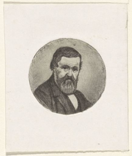 Round Portrait of an Unknown Man with a Beard