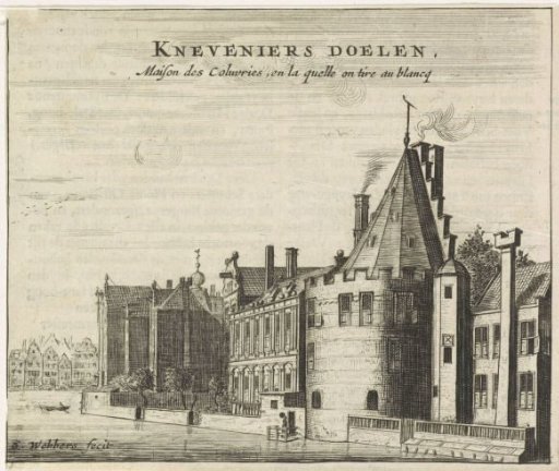 View of the Kloveniersdoelen in Amsterdam