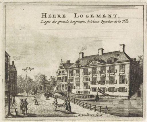 View of the Oudezijds Heerenlogement in Amsterdam