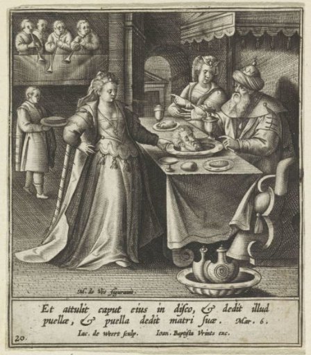 Salome Offers Her Parents the Head of John the Baptist