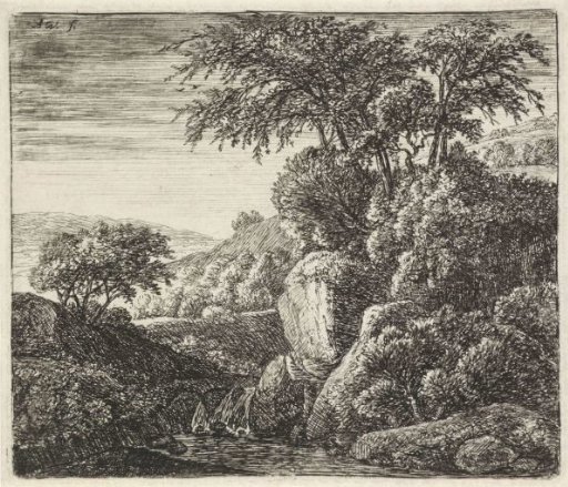 Landscape with a Small Waterfall