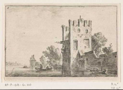Square tower by the water