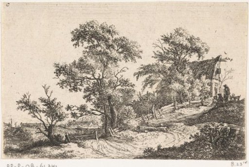 House on a path on a hill