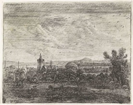 Village View with a Church