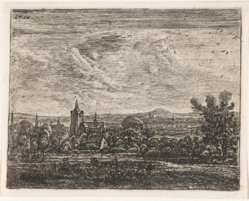 Village View with a Church