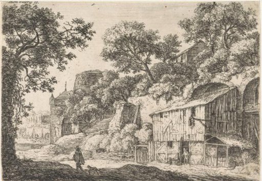 Wall with Buildings