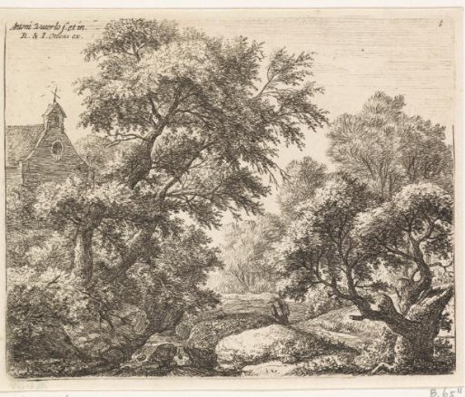Peddler on a forest path