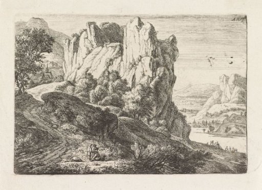 Landscape with a steep path