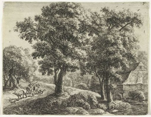 Shepherd by a Watermill