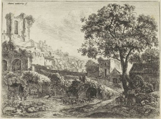Ruins on the Edge of a Town