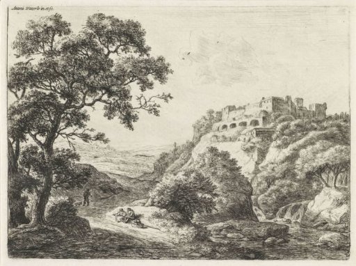 Resting Travelers along a Country Road