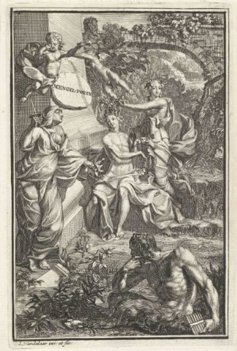Allegorical Figures Around a Tomb Monument