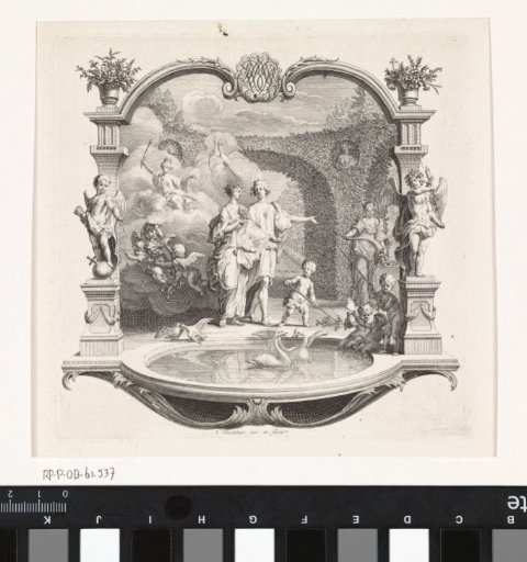 Vignette with a Loving Couple in a Garden