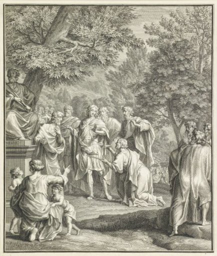 Telemachus Refuses the Crown and Scepter of the Cretans
