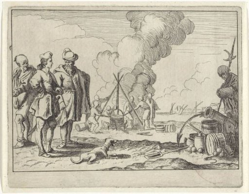 Islamic galley slaves on the beach
