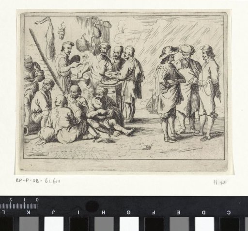 Islamic galley slaves receiving food
