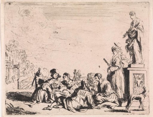 Elegant Company in a Garden