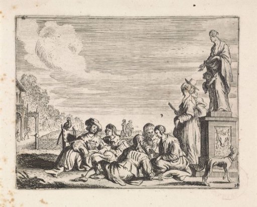 Elegant Company in a Garden