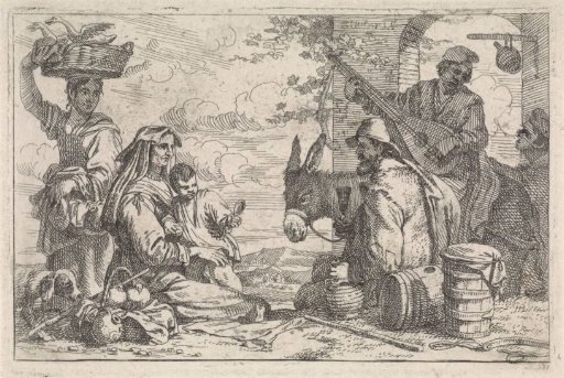 Travelers Resting before an Inn