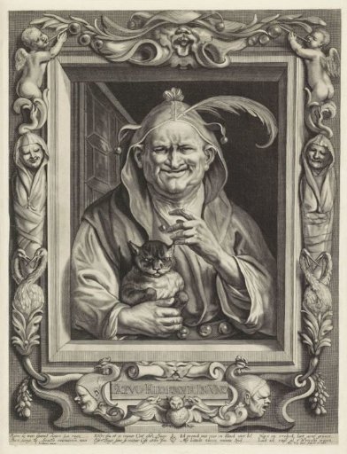 Old Jester with a Cat