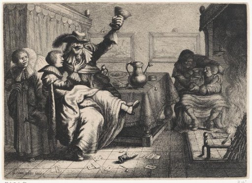 Two Amorous Couples in an Inn
