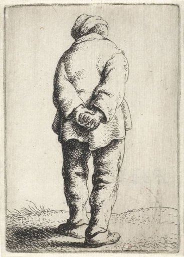 Man with hands on his back