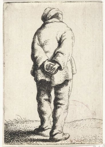 Man with hands on his back