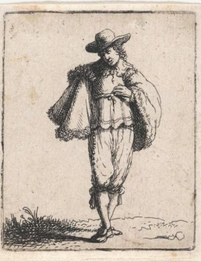Man with cape and hat