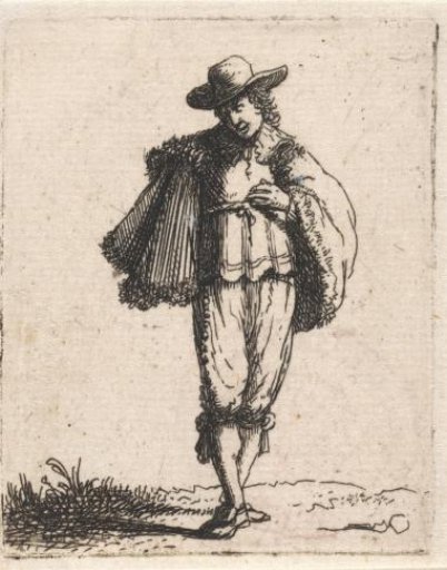 Man with cape and hat