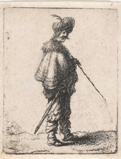 Man with turban and shoulder cloak