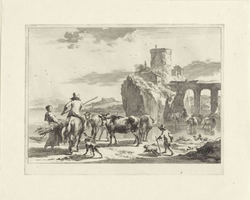 Fording place near an aqueduct