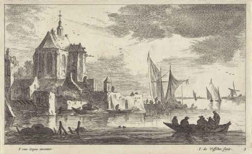 Church by a river