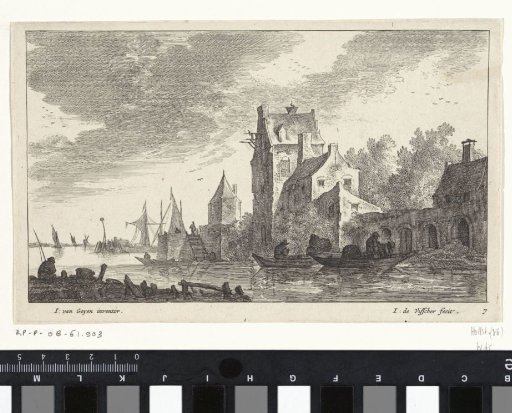 Buildings by a river