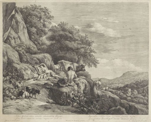 Summer landscape with Jupiter as a child