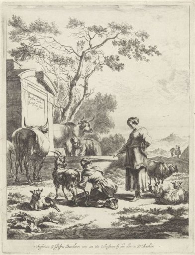 Title print for a series of pastoral landscapes