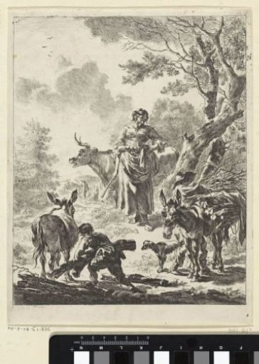 Shepherds gathering wood