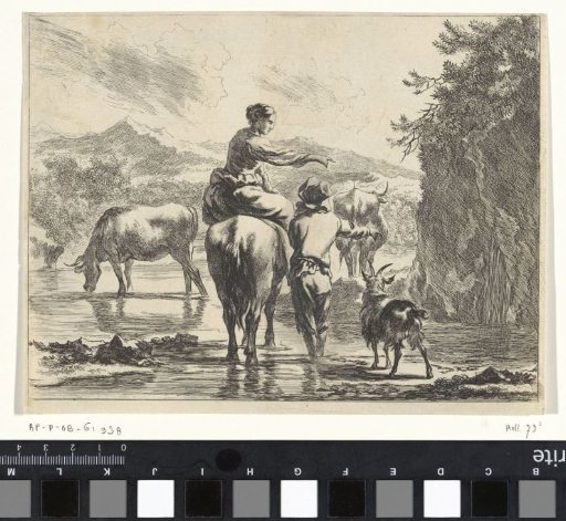 Shepherds by a Waterfall