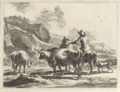 Shepherds in Conversation in a Hilly Landscape